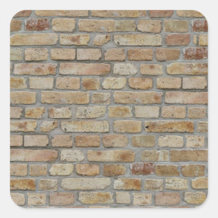 Adesivo Quadrado Brown Brick Wall A Novelty Design