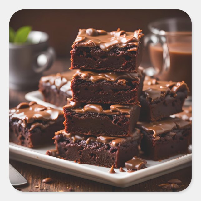 Adesivo Quadrado Brownies (Frente)