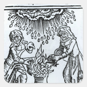 Adesivo Quadrado Bruxas que fazem um período, 1489