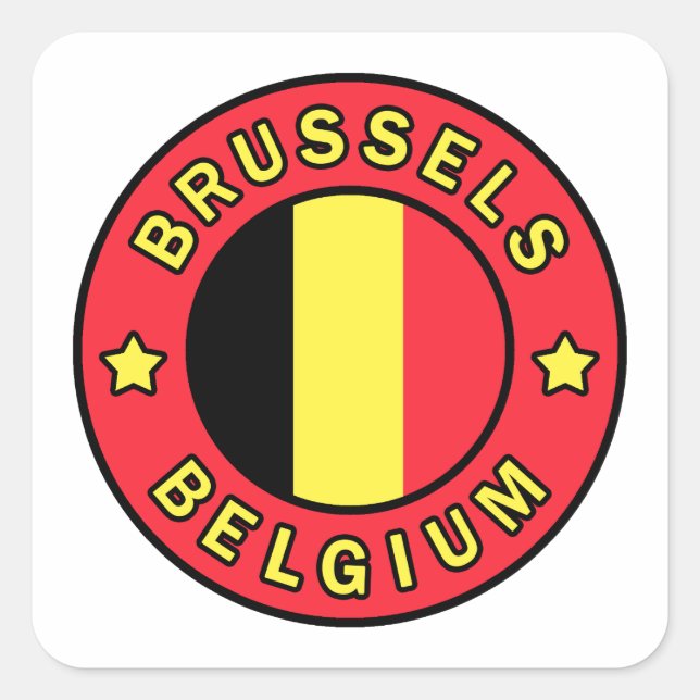 Adesivo Quadrado Bruxelas Bélgica (Frente)