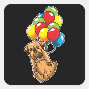 Adesivo Quadrado Bruxelas Griffon Bruxellois Dog Gift