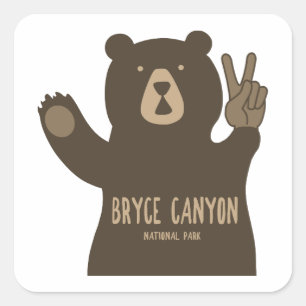 Adesivo Quadrado Bryce Canyon National Park Urso da Paz
