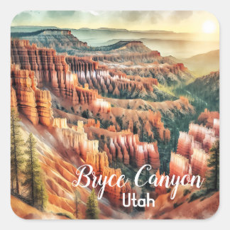Adesivo Quadrado Bryce Canyon, Parque Nacional do Utah