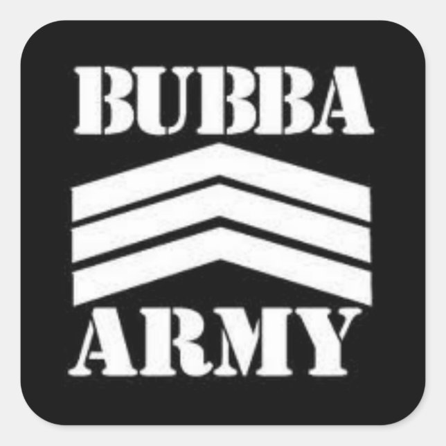 ADESIVO QUADRADO BUBBA ARMY (Frente)