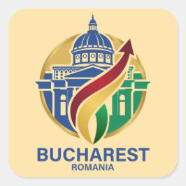 Adesivo Quadrado Bucareste Romênia Europa Oriental