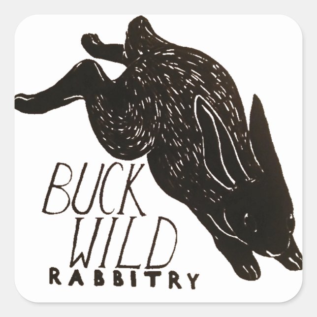 Adesivo Quadrado BuckwilRabbitry Sticker (Frente)