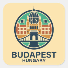 Adesivo Quadrado Budapest Hungary Europe