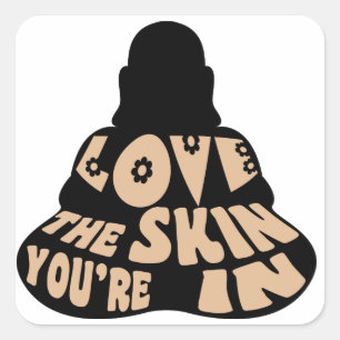 Adesivo Quadrado Buddha Love