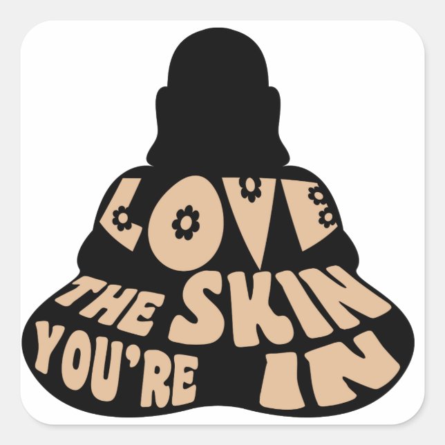 Adesivo Quadrado Buddha Love (Frente)