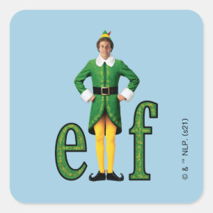 Adesivo Quadrado Buddy, o logotipo do filme Elf