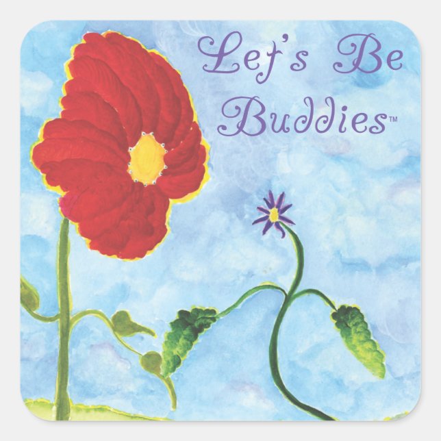 Adesivo Quadrado Buddy Stickers (Frente)