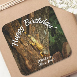 Adesivo Quadrado Buécron Birthday Iguana 1069