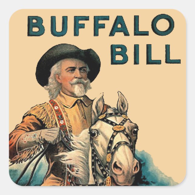 Adesivo Quadrado Buffalo Bill Stickers (Frente)