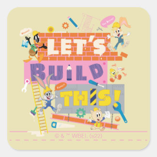 Adesivo Quadrado BUGS BUNNY BUILDERS™| Canteiro de Obras "Vamos Con