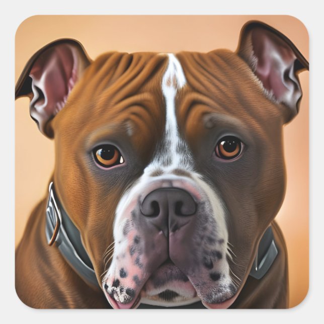 Adesivo Quadrado Bull Dog (Frente)