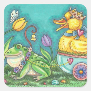 ADESIVO QUADRADO BULLFROG & DUCK EASTER OVO, PRIMAVERA