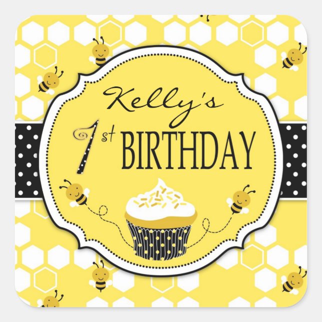 Adesivo Quadrado Bumble Bee Sticker SQ1 (Frente)