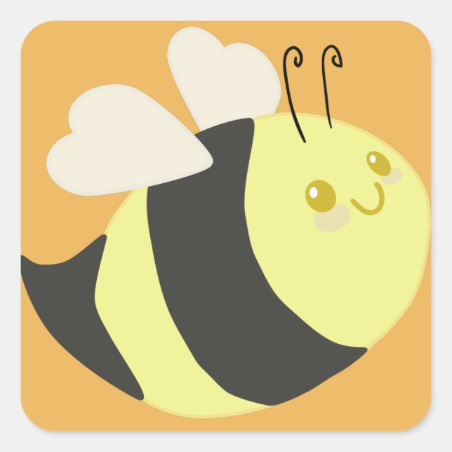 Adesivo Quadrado Bumble Stickers (Frente)