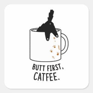 Adesivo Quadrado Bumbum Primeiro, Gato de Gato
