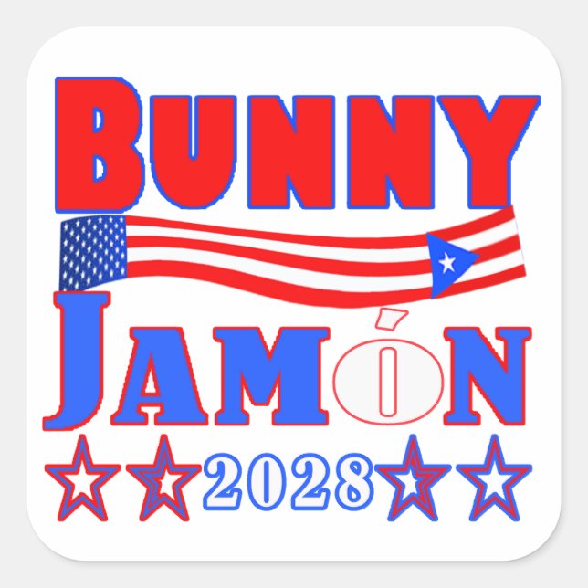 Adesivo Quadrado bunny jamon sticker (Frente)