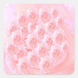 Adesivo Quadrado Buquê claro da rosa vermelha da máscara