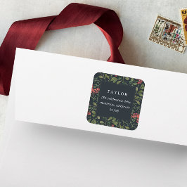 Adesivo Quadrado Buquê de inverno | Endereço para devolução de feri