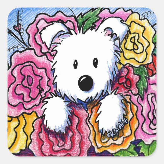 Adesivo Quadrado Buquê dia de as mães (Frente)