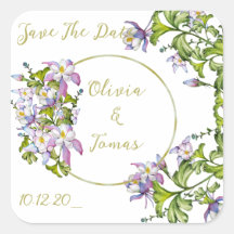 Buquê elegante de columbinas aquarela