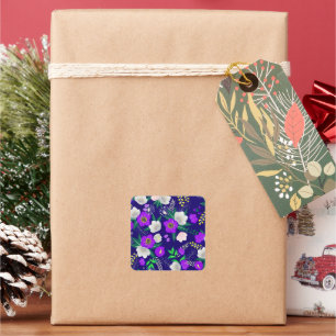 Adesivo Quadrado Buquê Rústico de Flores Primavera