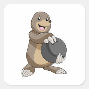 Adesivo Quadrado Buraco na Boliche com Bola de boliche