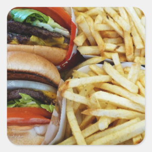 Adesivo Quadrado Burgers em Fries