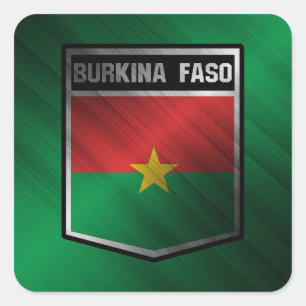 Adesivo Quadrado Burkina Faso