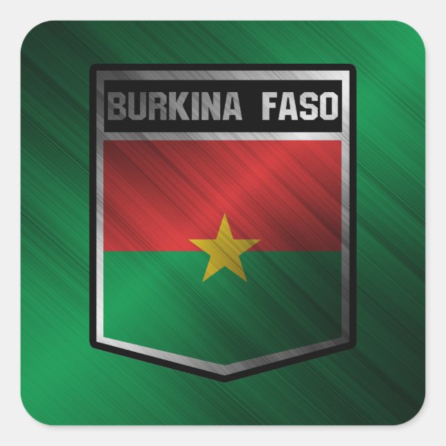 Adesivo Quadrado Burkina Faso (Frente)