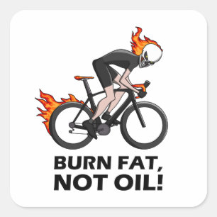 Adesivo Quadrado burn not oil fat