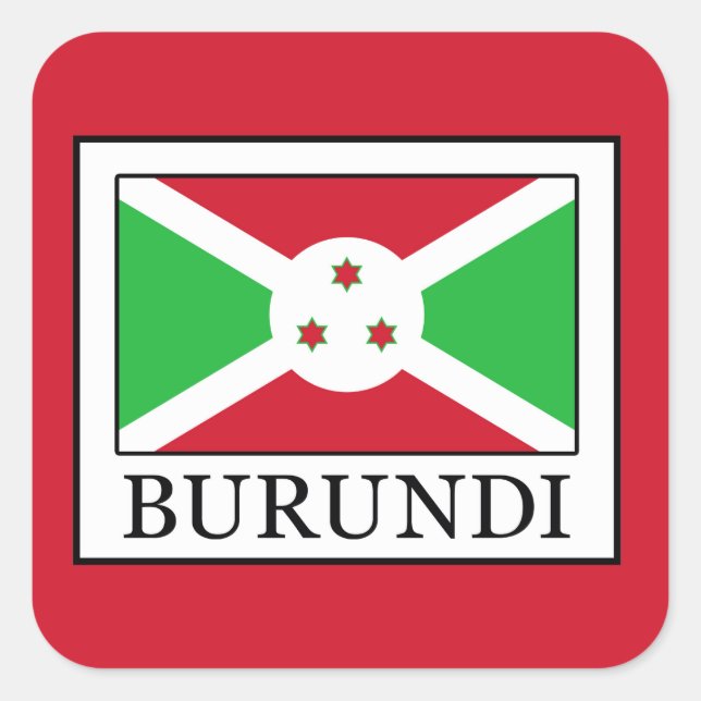 Adesivo Quadrado Burundi (Frente)