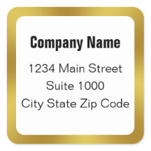 Business Black White e Dourado endereço Elegante