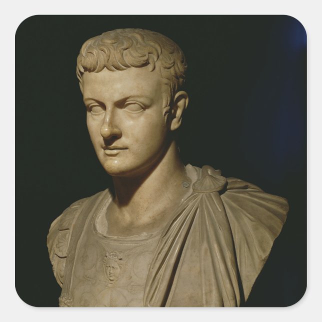 Adesivo Quadrado Busto de Caligula (Frente)