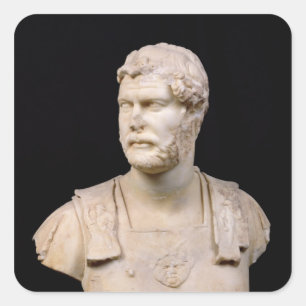Adesivo Quadrado Busto do imperador Hadrian encontrado em Crete