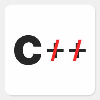 Adesivo Quadrado C, não C++