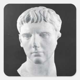 Adesivo Quadrado Cabeça de Caesar Augustus
