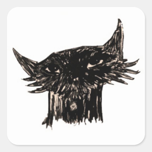 Adesivo Quadrado Cabeça de Cartoon Marley Fish (Frente)