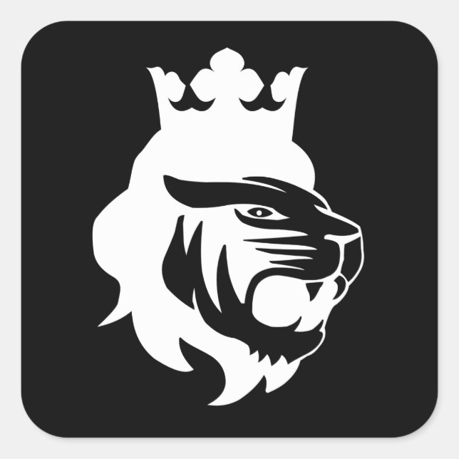 Adesivo Quadrado Cabeça de Leão (Frente)