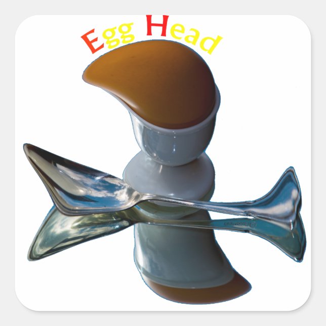 Adesivo Quadrado Cabeça de Ovo Designs Quirky (Frente)