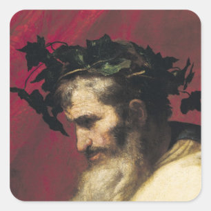 Adesivo Quadrado Cabeça de um ancião