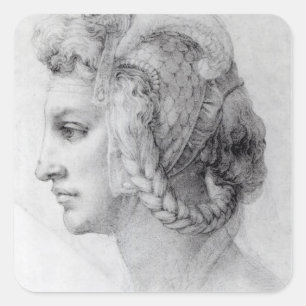 Adesivo Quadrado Cabeça ideal de uma mulher, c.1525-28