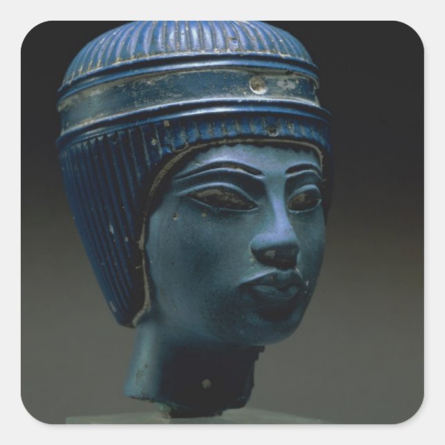 Adesivo Quadrado Cabeça real falsa, pensava-se que era Tutankha (Frente)