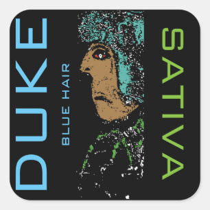 ADESIVO QUADRADO CABELO AZUL SATIVA