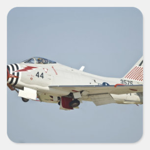 Adesivo Quadrado Caça a jato North American Naval FJ2 Fury voando
