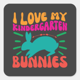 Adesivo Quadrado Caça ao Ovo de Páscoa. Decoração