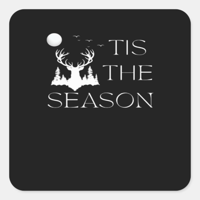 Adesivo Quadrado Caça De Artes De Caça Divertida Para Armadilhas Ao (Frente)